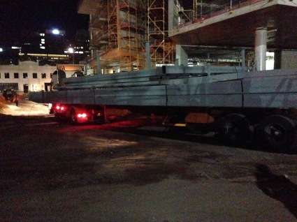 8 metre wide oversize onsite in Perth CBD (night delivery)